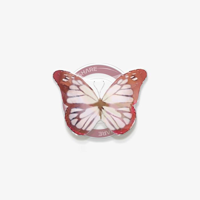 For Apple iPhone 17 Pro Max 16 15 14 13 12 11 Phone Cover Rose Butterfly Magnetic Bracket with Lens Protector