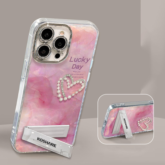 For Apple iPhone 17 Pro Max 16 15 14 13 12 11 Phone Cover Love Doll Bracelet