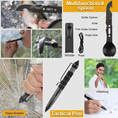 Camping Outdoor Survival First Aid Kits Professional Survival Equipment Tool Set