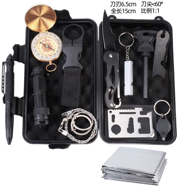 Survival Treasure Box Tool Kit Outdoor First Aid Box SOS Emergency Camping New