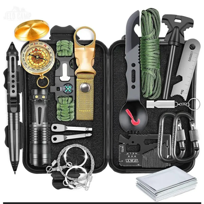 Camping Outdoor Survival First Aid Kits Professional Survival Equipment Tool Set