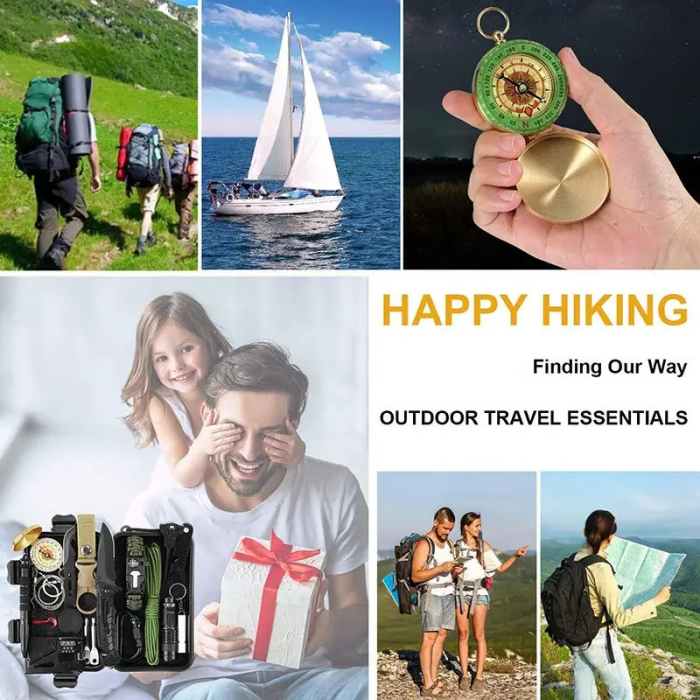 Camping Outdoor Survival First Aid Kits Professional Survival Equipment Tool Set