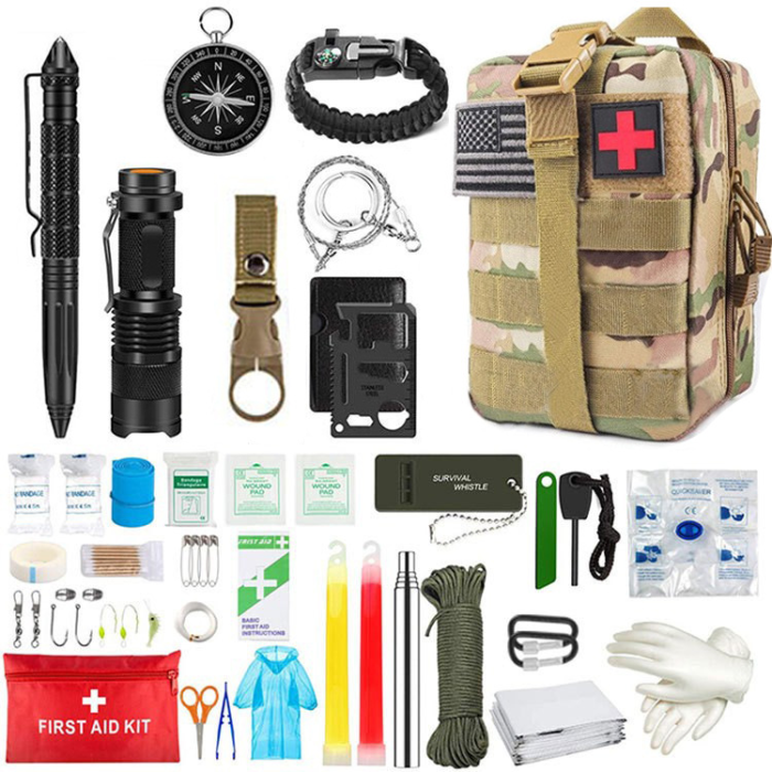 Outdoor Survival First Aid Kits Survival Camping Emergency Kit Mix Pack Tool Set