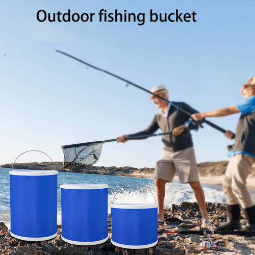 Outdoor Thickened Fold Large Capacity Car Bucket Portable Washing Bucket Fishing