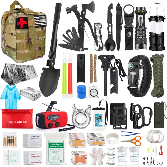 Outdoor Adventure Camping Supplies Survival Tool Camping Set  Emergency Kit New