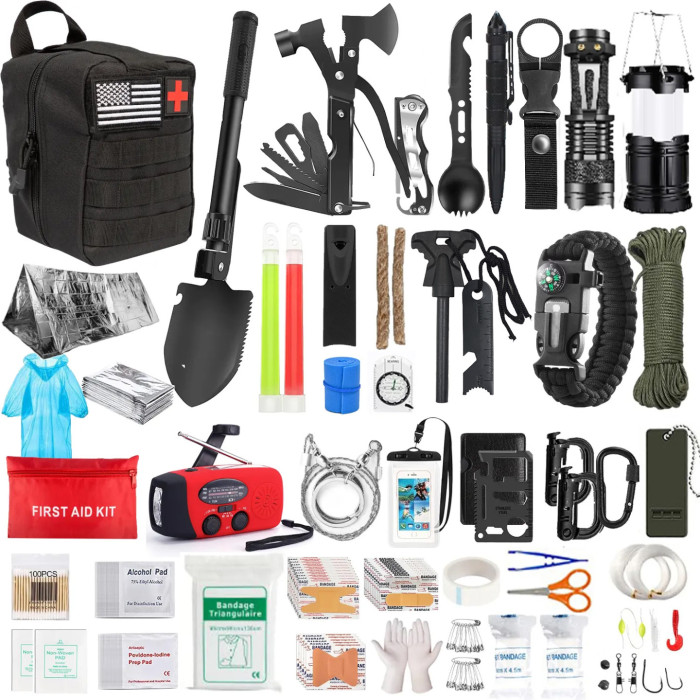 Outdoor Adventure Camping Supplies Survival Tool Camping Set  Emergency Kit New