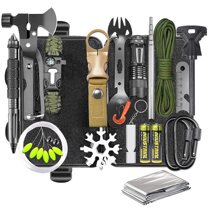 Camping Outdoor Survival Tool Set Emergency Rescue Adventure Mountaineering New