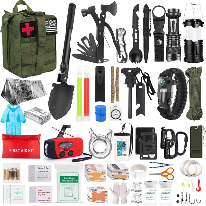 Outdoor Adventure Camping Supplies Survival Tool Camping Set  Emergency Kit New