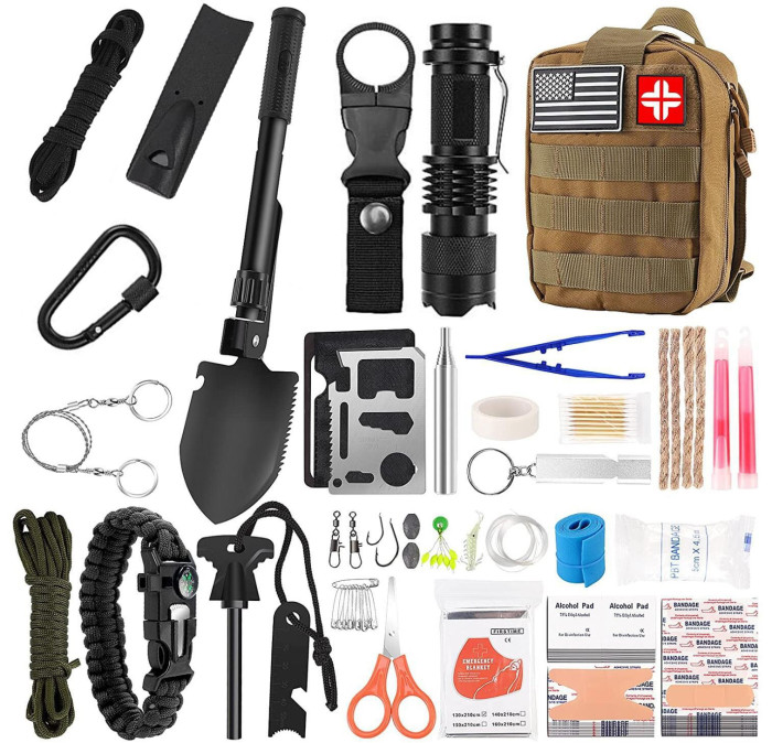 142-Piece Outdoor Camping Equipment Survival Tool Set Emergency Survival Kit 