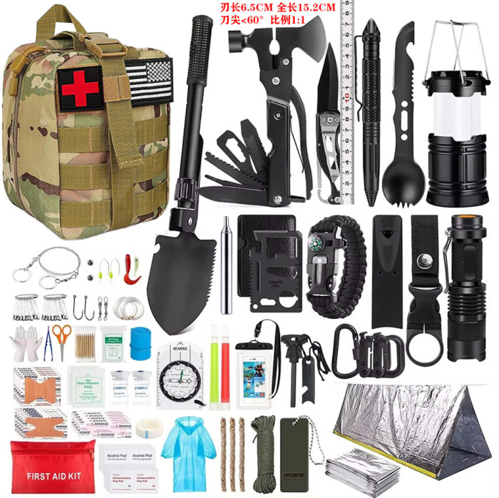 Outdoor Adventure Camping Equipment Supplies Survival Tool Set Emergency Kit New