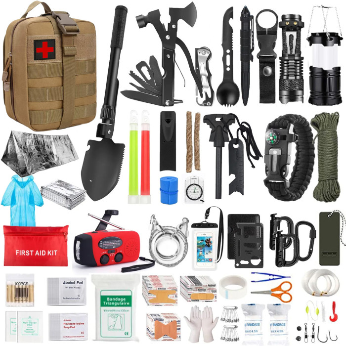 Outdoor Adventure Camping Supplies Survival Tool Camping Set  Emergency Kit New