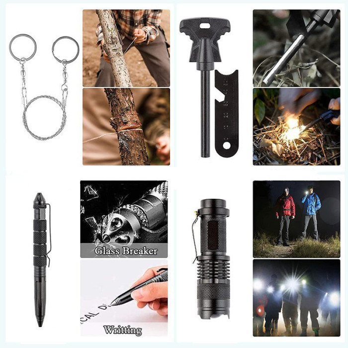 Outdoor Multi-Functional Survival Tools Camping Survival First Aid Emergency New