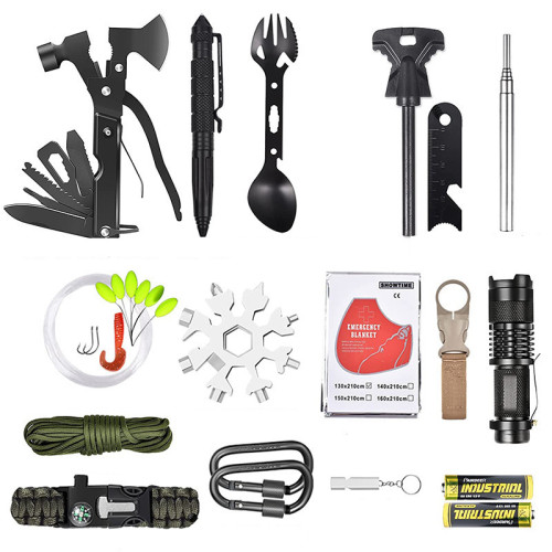 Camping Outdoor Survival Tool Set Emergency Rescue Adventure Mountaineering New