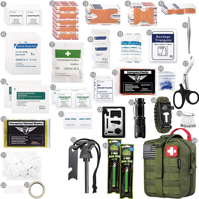 Professional Survival First Aid Tool Camping Outdoor Travel Survival Emergency