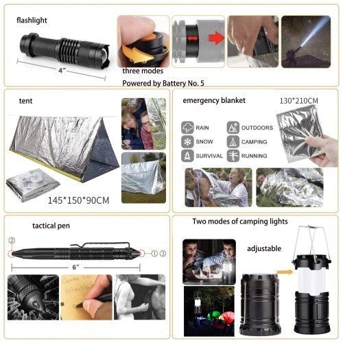 Outdoor Adventure Camping Gear Survival Tool kit wilderness Survival mergency