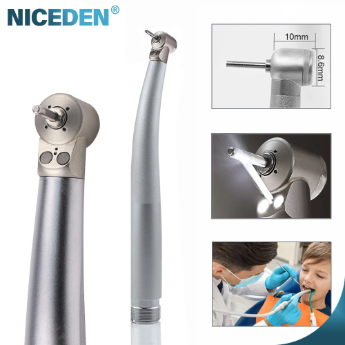Dental Small Head Double LED Mini Head High Speed Handpiece for Dental Lab Kids Hand Piece Push Button dentistry tools