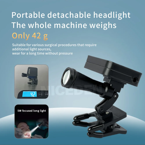 Dental 5W Wireless Portable Headlamp LED Light Magnetic Headlight 60,000lux New