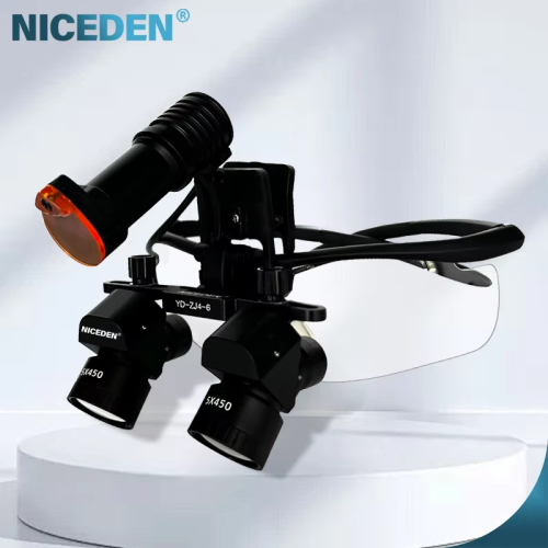 5x loupes Dental binocular magnifying glass 5w LED Laboratory Medicine binocular magnifying lens light Dental surgical equipment