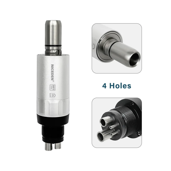 FX Dental Low Speed Handpiece Straight Handpiece 1:1 Contra Angle Air Motor 2/4 Hole External Cooling System