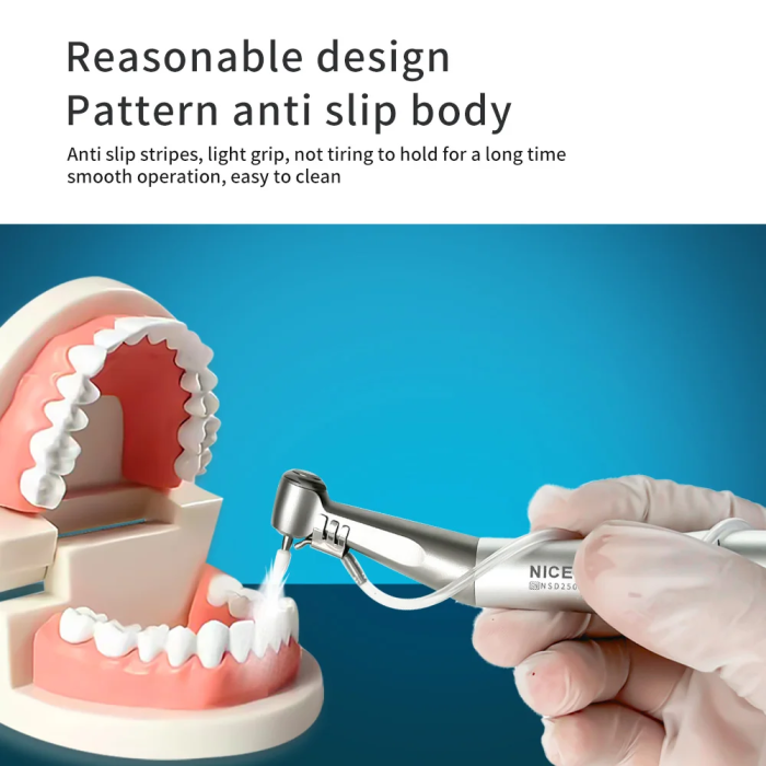 FX Dental Low Speed Handpiece Straight Handpiece 1:1 Contra Angle Air Motor 2/4 Hole External Cooling System