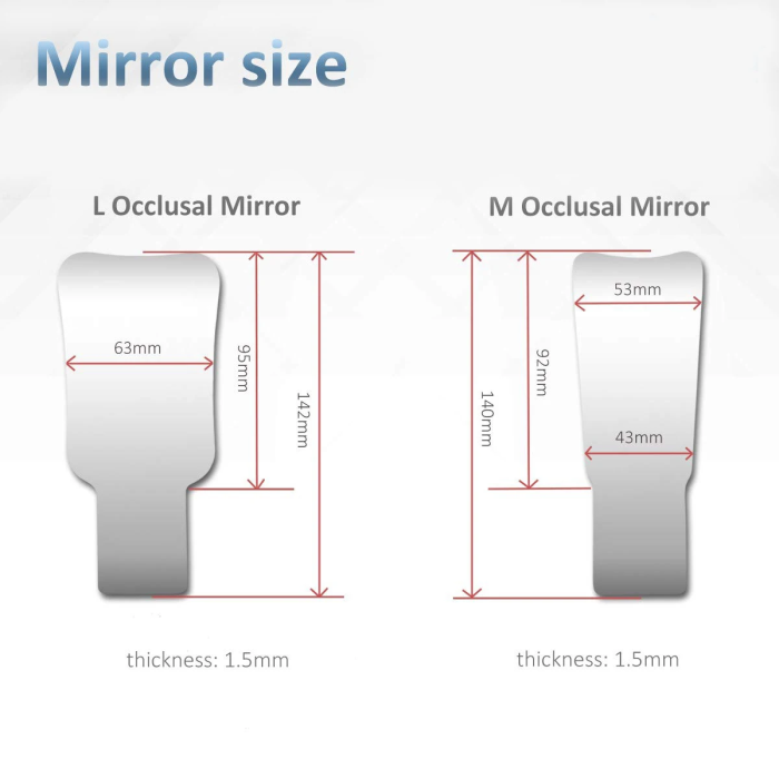 Dental Automatic Anti-Fog Mirrors Fog Free Intraoral Photography Stainless Steel Mirror with LED Light Orthodontic Reflectors