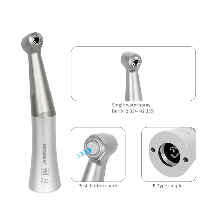 FX Dental Low Speed Handpiece Straight Handpiece 1:1 Contra Angle Air Motor 2/4 Hole External Cooling System