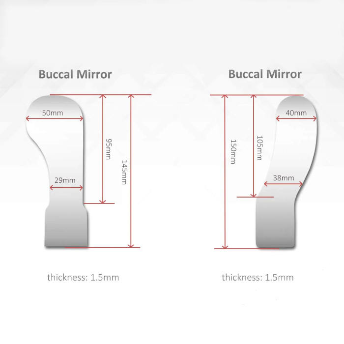 Dental Automatic Anti-Fog Mirrors Fog Free Intraoral Photography Stainless Steel Mirror with LED Light Orthodontic Reflectors