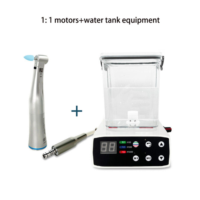 Dental Multifunctional Electric Micromotor with Water Tank Fiber Optic Handle Internal Water Spray Electric Motor Tools 2/4 Hole