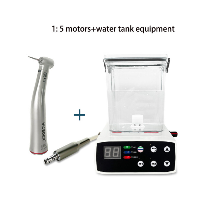 Dental Multifunctional Electric Micromotor with Water Tank Fiber Optic Handle Internal Water Spray Electric Motor Tools 2/4 Hole