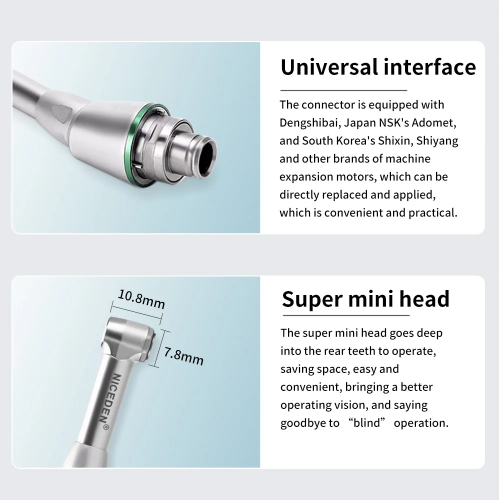 Niceden Dental 16:1 Reduction Contra Angle Head Push Button for Endodontic Treatment Handpiece Dentistry Tool Instrument