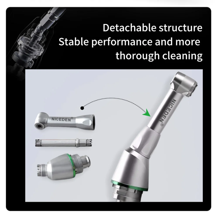 Niceden Dental 16:1 Reduction Contra Angle Head Push Button for Endodontic Treatment Handpiece Dentistry Tool Instrument
