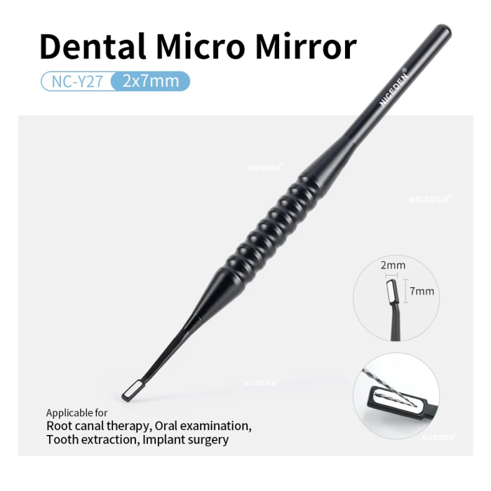 Niceden Dental Micro Anti-fog Mouth Mirror Reflector with Detachable Handle Autoclavable Odontoscope Multifunction Checking Tool