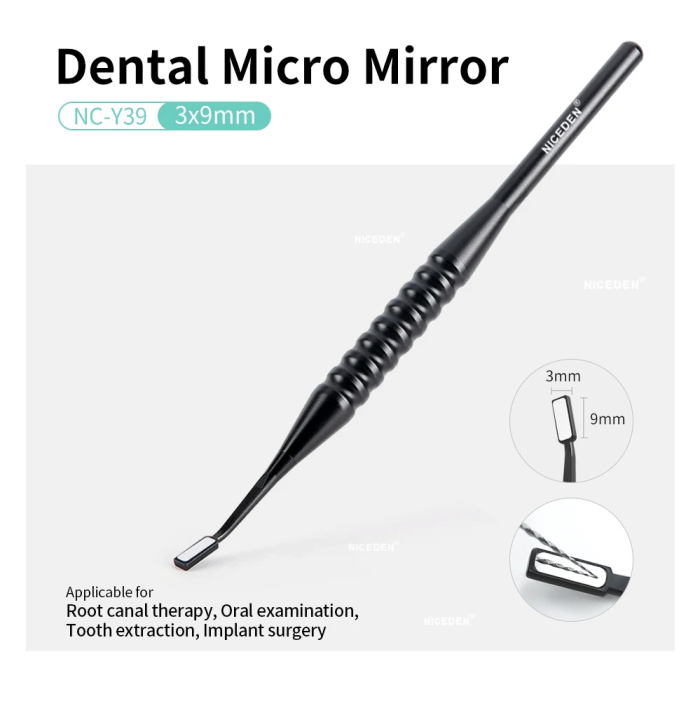 Niceden Dental Micro Anti-fog Mouth Mirror Reflector with Detachable Handle Autoclavable Odontoscope Multifunction Checking Tool