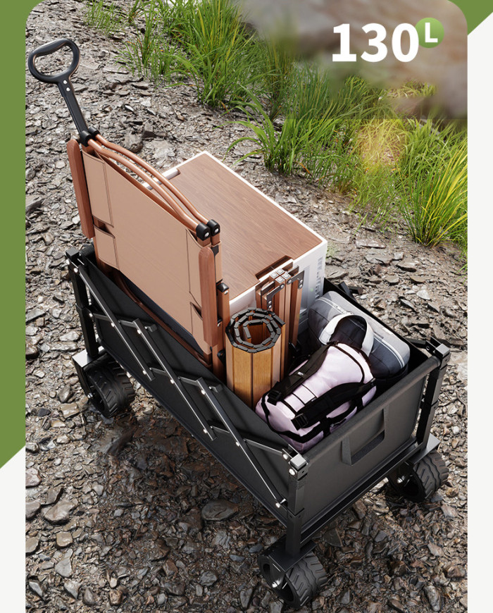 Outdoor 6/7-Inch Camping Cart Picnic Removable Large Capacity Portable Folding