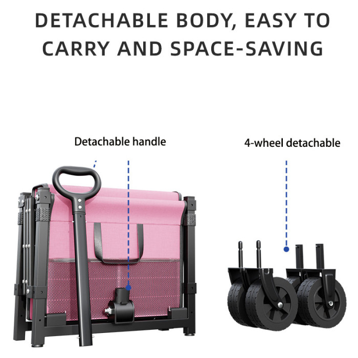 Outdoor 6/7-Inch Camping Cart Picnic Removable Large Capacity Portable Folding