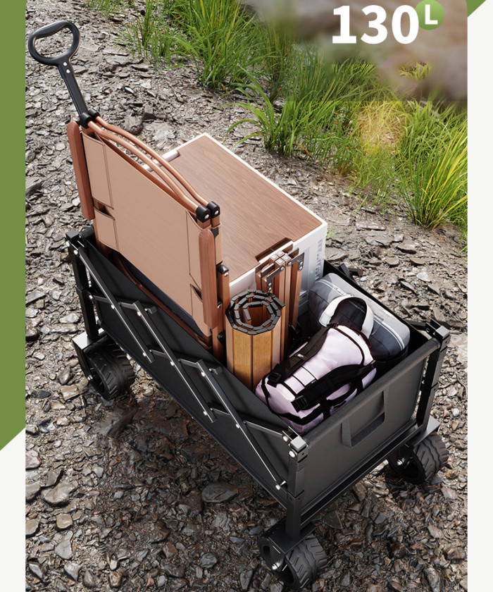Camper Outdoor Foldable Portable Handcart Trolley Car-mounted Stall Camper New