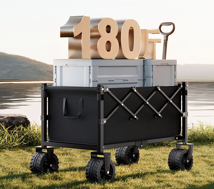 Camper Outdoor Foldable Portable Handcart Trolley Car-mounted Stall Camper New
