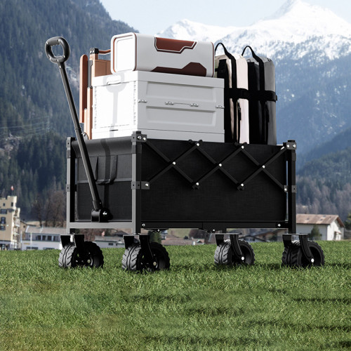 Camper Outdoor Foldable Portable Handcart Trolley Car-mounted Stall Camper New