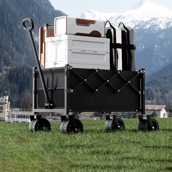 Camper Outdoor Foldable Portable Handcart Trolley Car-mounted Stall Camper New