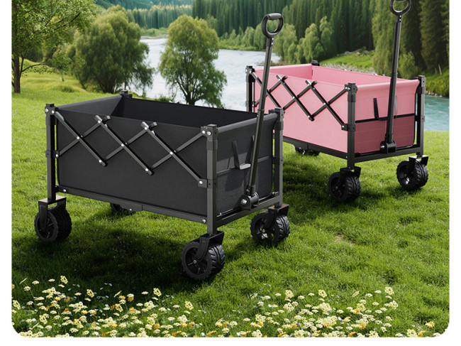 Outdoor 6/7-Inch Camping Cart Picnic Removable Large Capacity Portable Folding