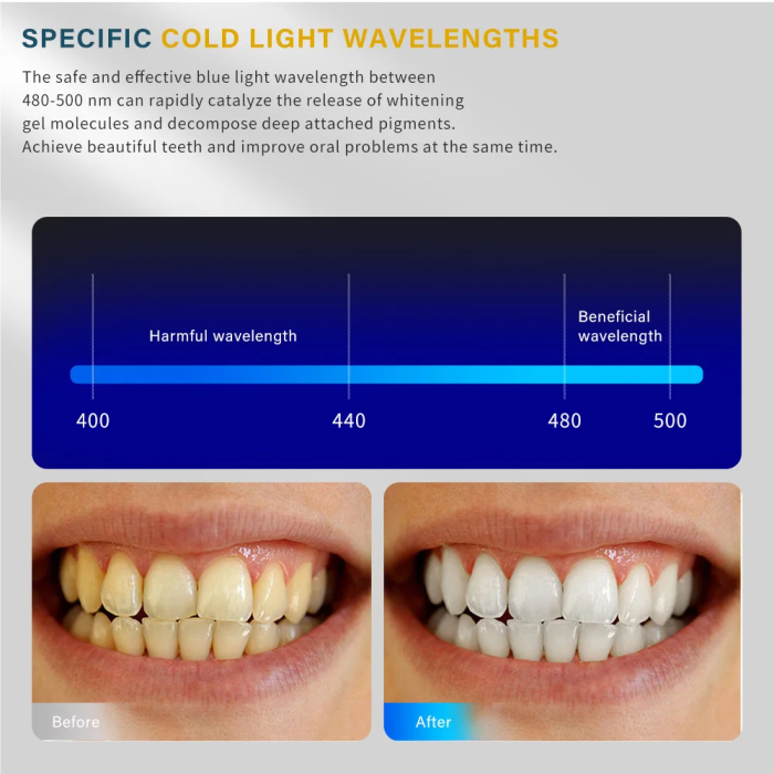 Niceden 1/3 Colour Teeth Whitening Light Professional Dental Teeth Whitening Instrument LED Light Dental Teeth Whitening Instrum