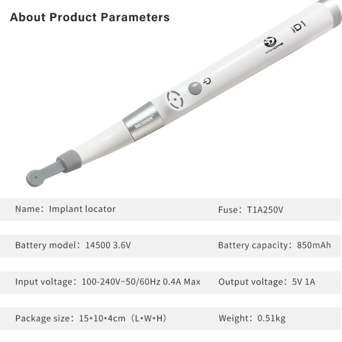 Dental Implant Positioning Probe 360° Rotatable 3 Mode Precision Sensor Intelligent Search For Implant Screws Dental Positioner