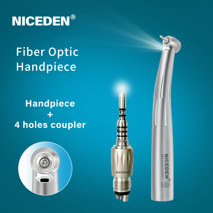 Dental Mini Head Fiber Optic LED Lights High Speed Handpiece for kids Fiber optic lighting with ceramic Bearing turbina 3 Water