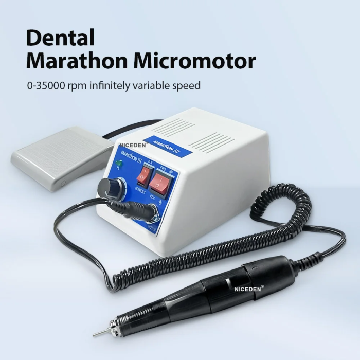 Dental Lab E Type Polishing Micromotor Polish Hand Grinder Handpiece SEAYANG MARATHON 3 Electric Motor 35000 RPM Nail Carving