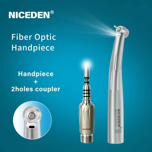 Dental Mini Head Fiber Optic LED Lights High Speed Handpiece for kids Fiber optic lighting with ceramic Bearing turbina 3 Water