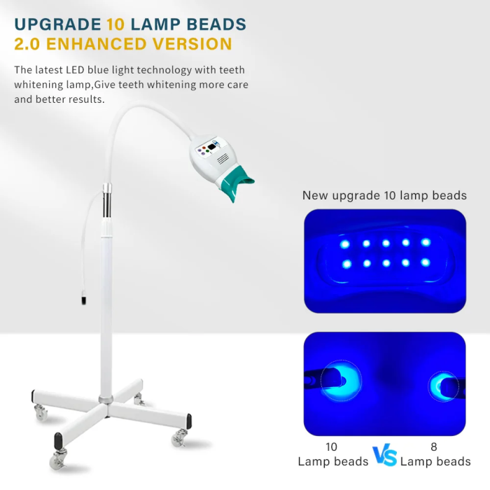 Niceden 1/3 Colour Teeth Whitening Light Professional Dental Teeth Whitening Instrument LED Light Dental Teeth Whitening Instrum