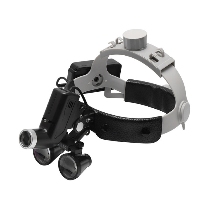 2.5X 3.5X Dental Binocular Loupes Dental LED Light Lamp Brightness Spot Adjustable Dental Lab 5W Headlamp For Surgical Headlight