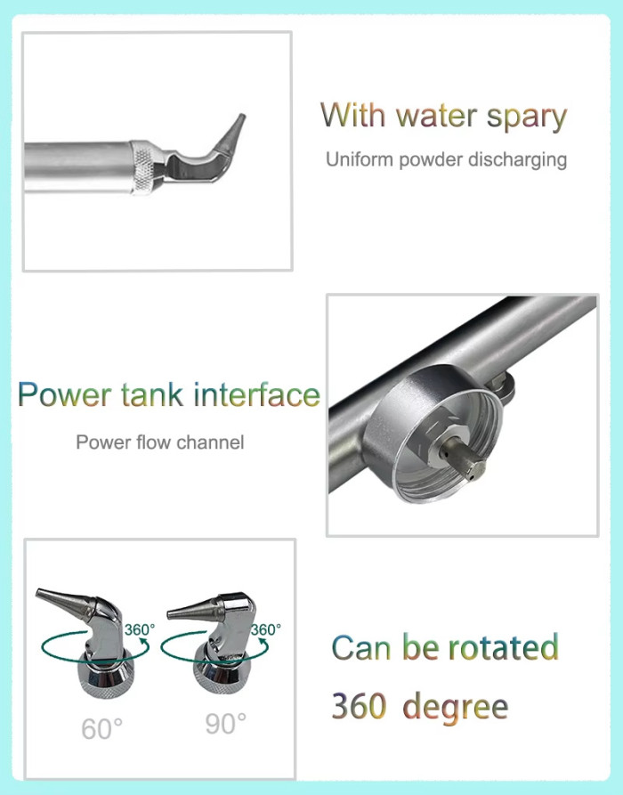 Dental Oral Long Alumina Sand-Blasting Gun Whitening Polishing Oral Equipment