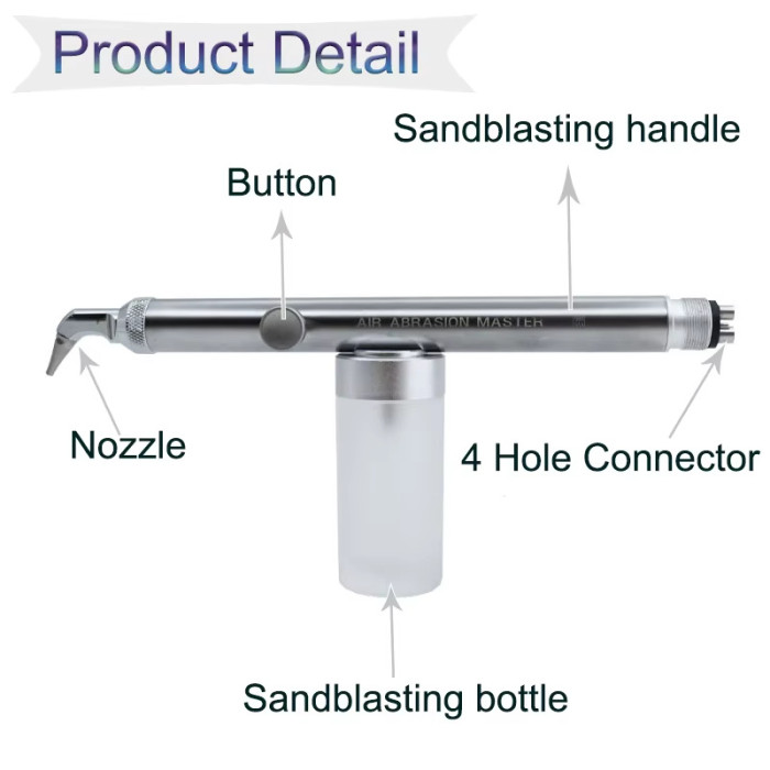 Dental Oral Long Alumina Sand-Blasting Gun Whitening Polishing Oral Equipment