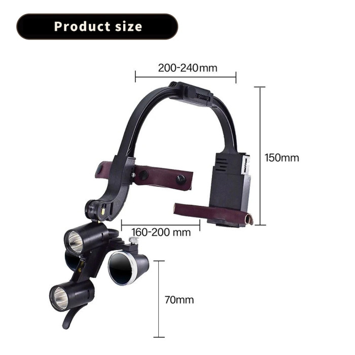 Dental Oral Magnifying Glass Headlamp HD Dentistry Dental Amplified Examination